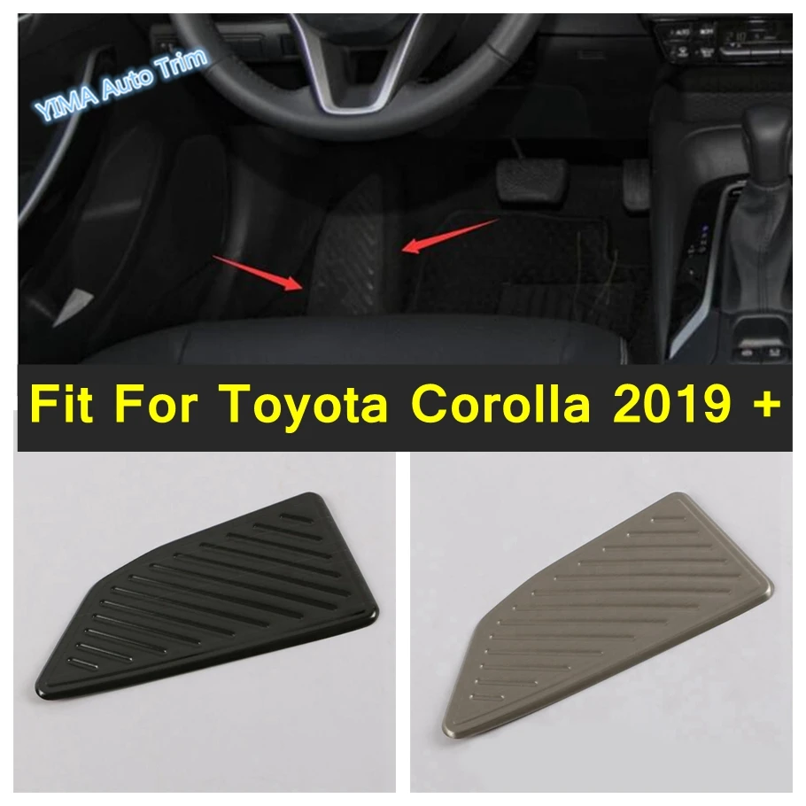 

Stainless Steel Car Driver Side Foot Rest Pedal Cover Panel Trim Kit 1PCS For Toyota Corolla 2019 - 2023 Interior Accessories