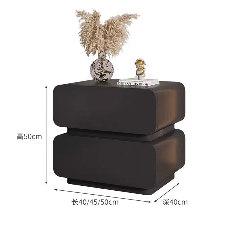 Comfortable Drawers Bedroom Bedside Table Round Auxiliary Mini Tables Bed Headboard End Cabinets Living Room Mesitas De Noche
