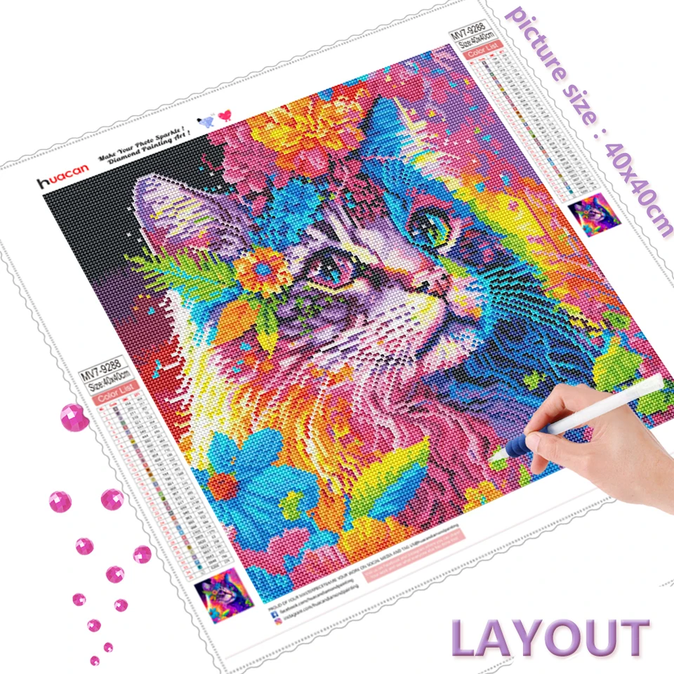 Cuadro Diamantes Yvkew Kits De Pintura De Diamantes De León 5D Para Adultos Y Niños, Kits De Arte De Diamantes De León Y Cruz Para Regalo, Decoración De Pared Del Hogar, 20