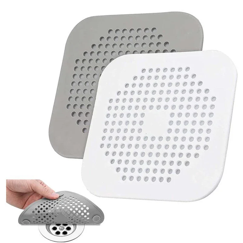 Floor Drain Mat Sewer with Suction Cup for Kitchen Bathroom Anti Clogging Hair Filter