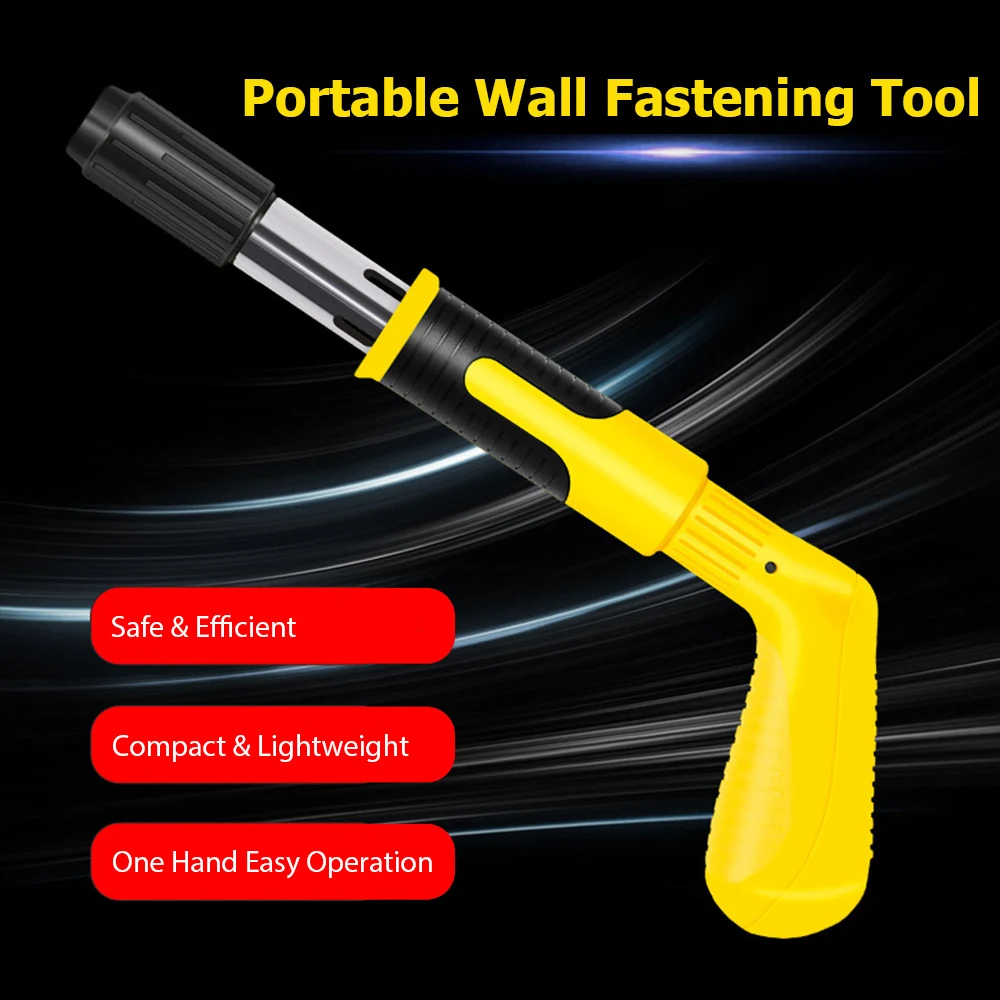 Nail Wall Fastening Tool Kit With 20 Nails Manual Nailing Gun Low Noise