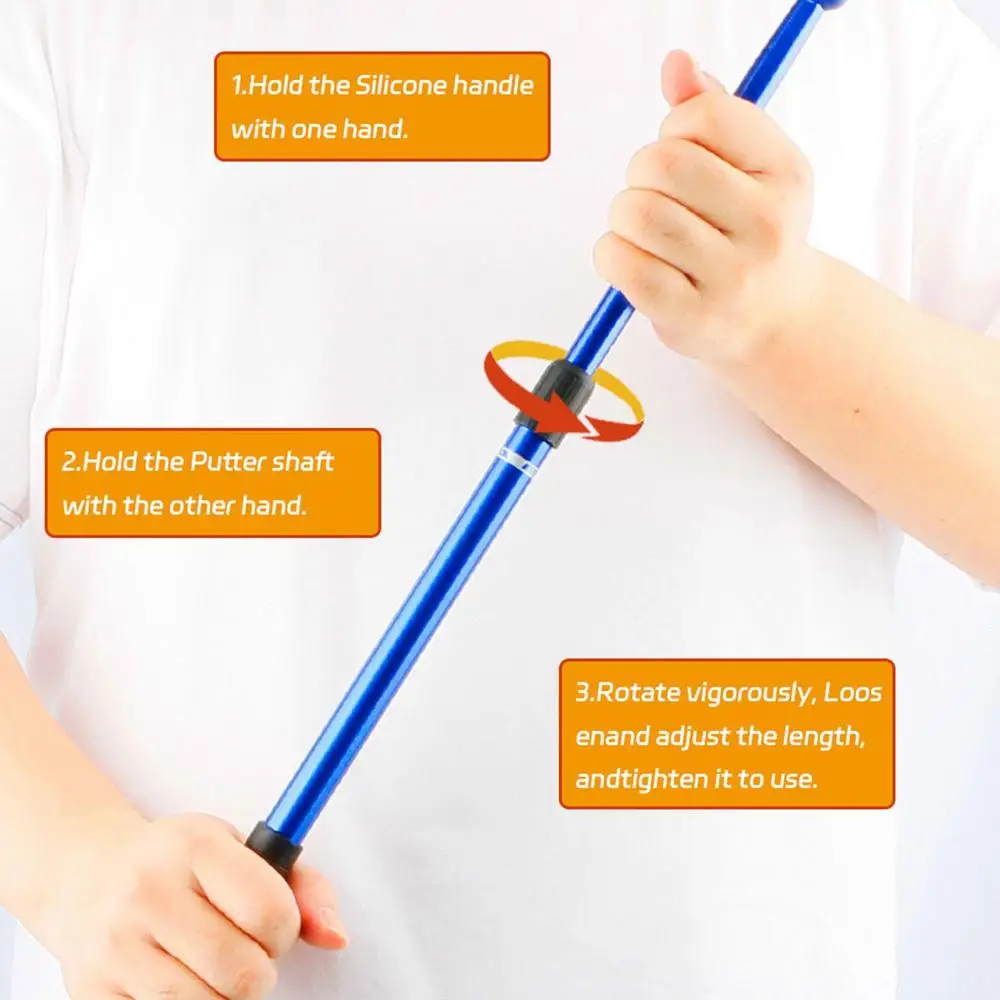 Description Picture 6 of itemTelescopic Golf Swing Trainer Two Way Junior Golf Putter Mini Golf Club Practice Stick Golf Swing Masters Training Aid Exercise