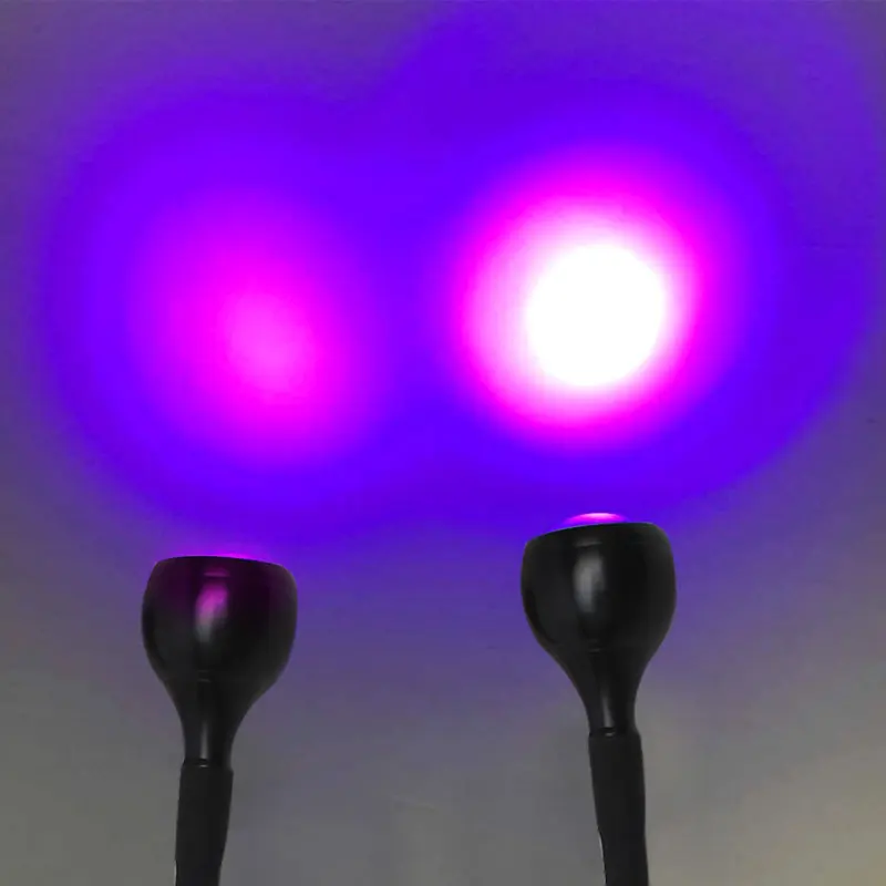 395nm UV LED Black Light Fixtures with Gooseneck Gel Nail Ultraviolet Curing Portable Ultra Violet Blacklight 5V USB Input