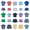 OUYANG&IVAN 25TC Spring/Summer Cartoon Full Print Short Sleeve Shirt Shorts Set Kindergarten Sports Top Set 1