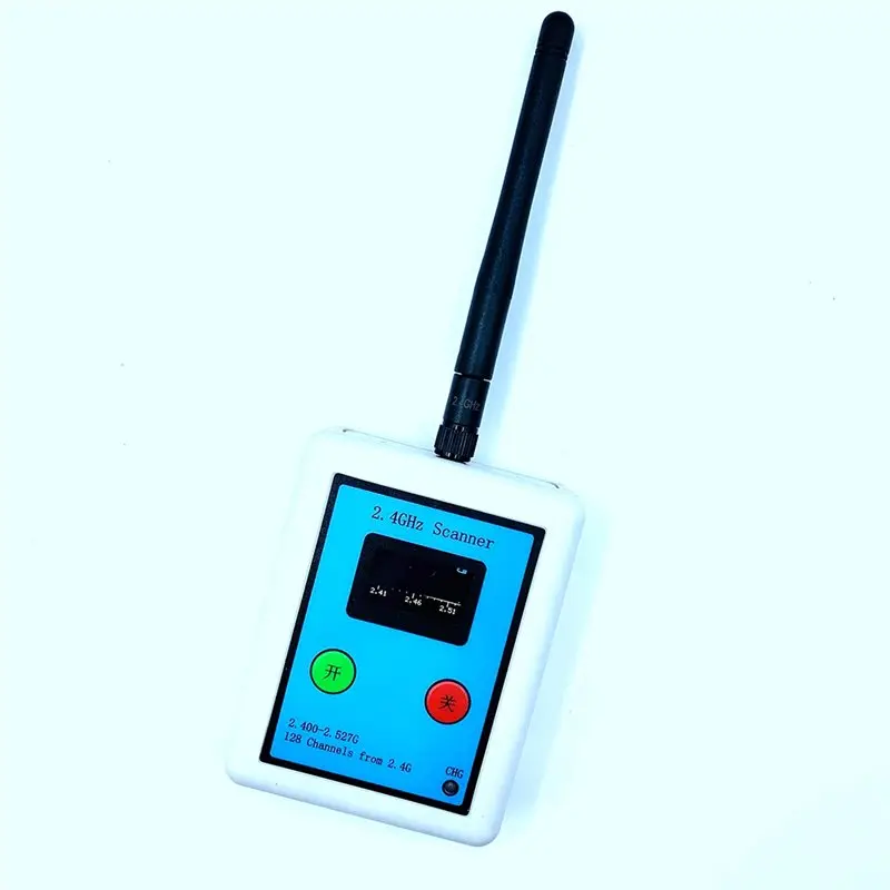 ABFI 항공기 모델 신호 소스 스캐너용 새로운 2.4G NRF24L01 스펙트럼 분석기 Wifi 감지용 OLED 스크린 디스플레이