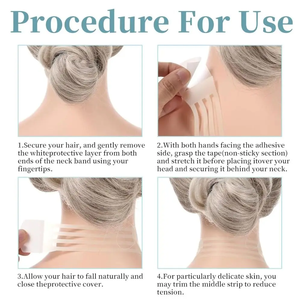 20PCS Lifting Neck Less Tape Strips Invisible Tighter and Smoother Neck Tape Long-Lasting Female Skin Care