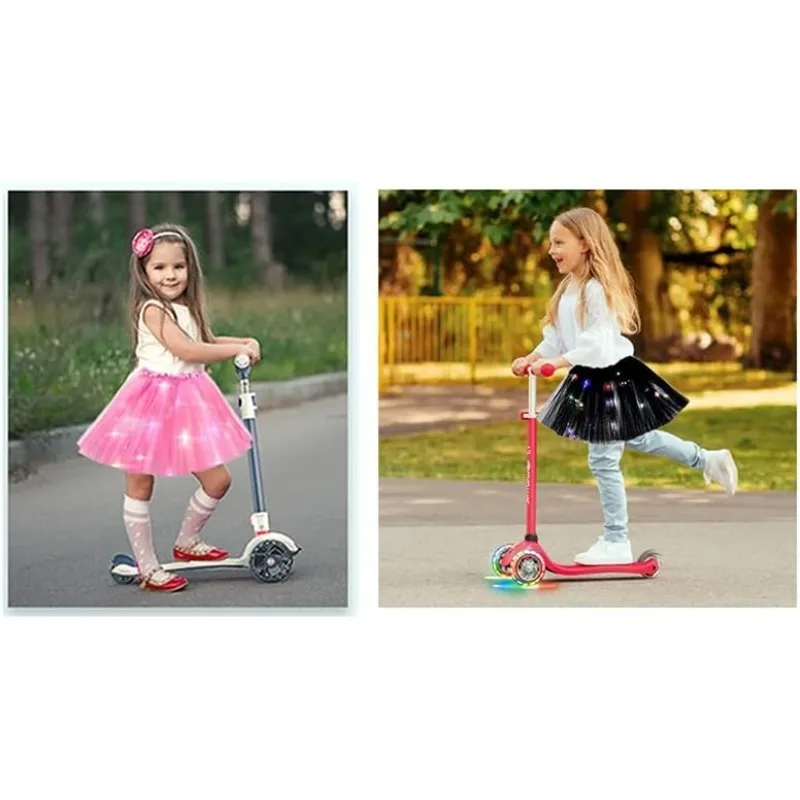 LED Glowing Light Kids Girls Princess Tutu Skirts Children Cloth Wedding Party Dancing Miniskirt Costume Cosplay Led Clothing