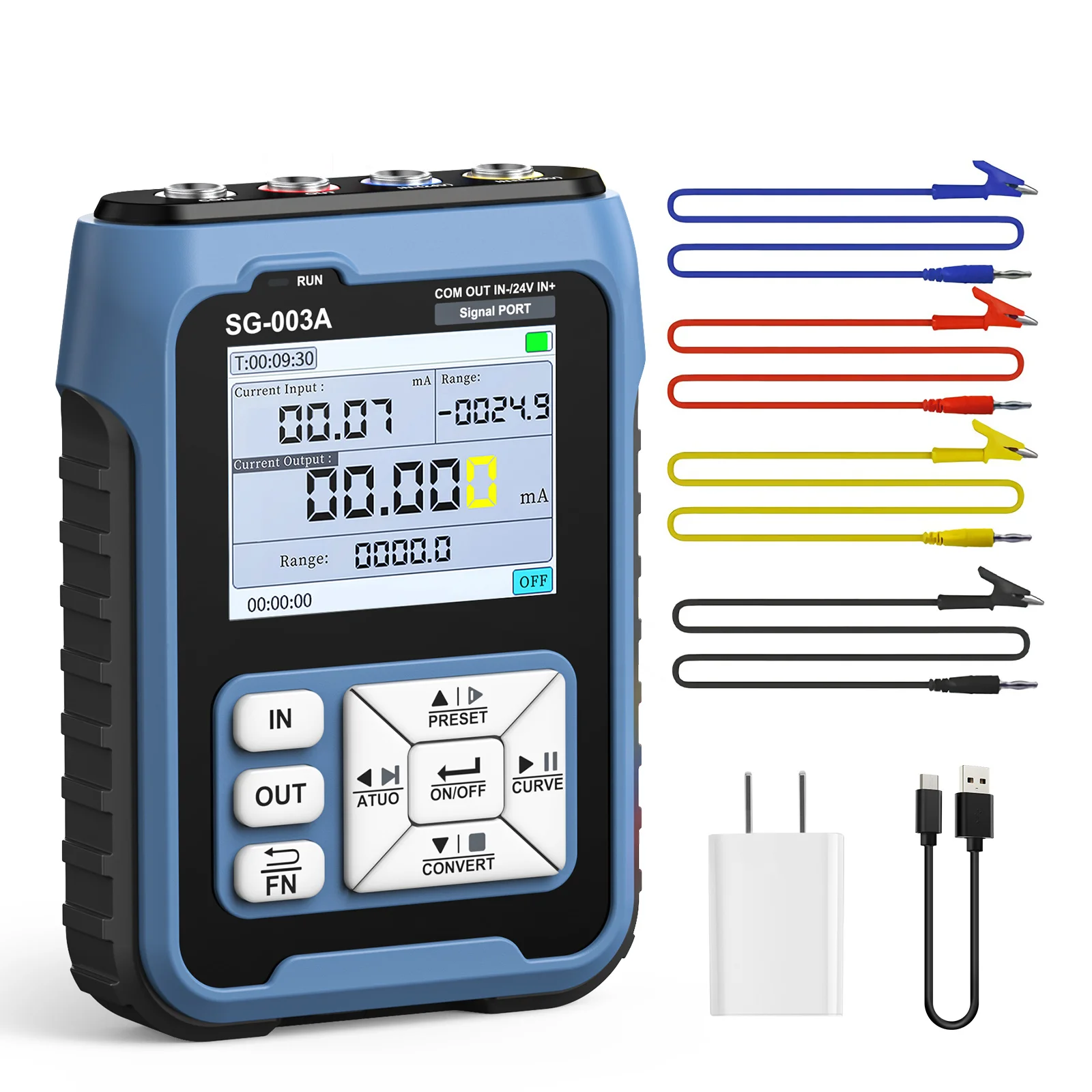 Sg-003A Generatori Di Segnale 0-10V 4-20Ma Simulatore Di Tensione Di Corrente Regolabile Uscita A Impulsi Pwm Tft Display Lcd A Colori