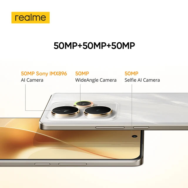 [Première mondiale] realme 15 Pro 5G Smartphone avec puce Snapdragon 7 Gen 4 Triple caméra 50MP Écran 68 pouces 144Hz HyperGlow 4D Curve+ AMOLED Batterie 7000mAh Charge 80W Vidéo 4K 60FPS NFC 6