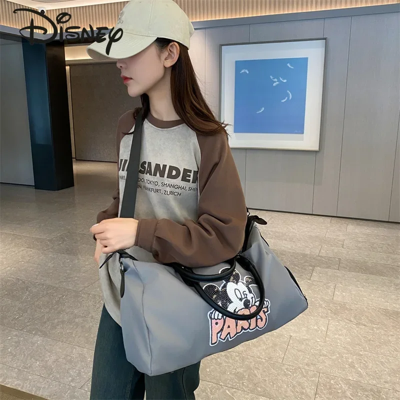 Disney Mickey New Neutral Travel Bag Fashionable High Quality Fitness Bag Dry Wet Separation Large Capacity Travel Storage Bag