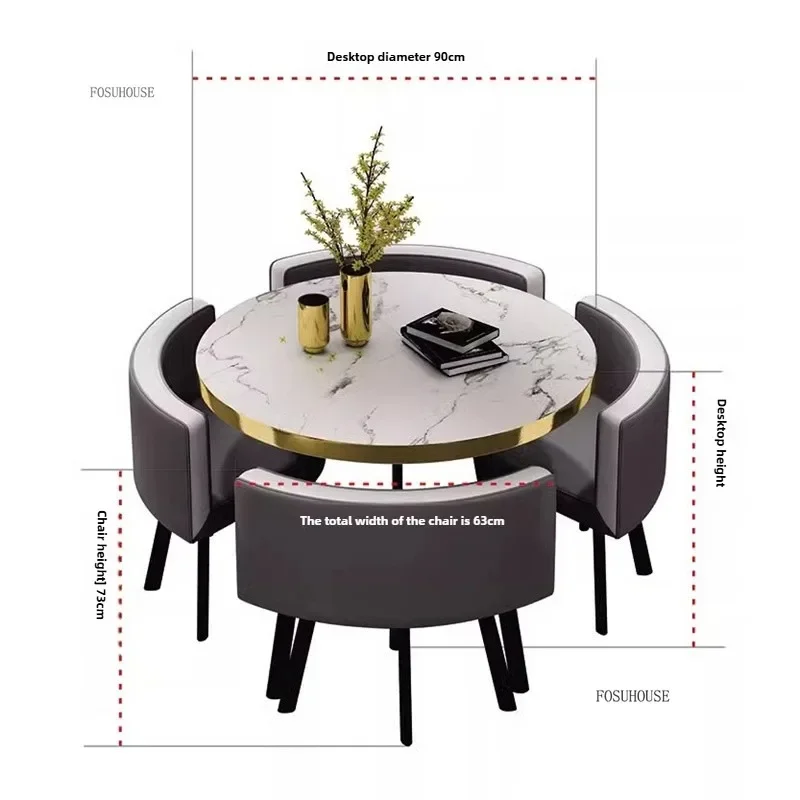 Light Luxury Home Furniture Modern Dining Tables High-end Reception Negotiation Dining Tables Restaurant Design Table and Chair