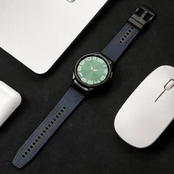 Premium 22mm Quick Fit Leather Watch Band Strap - Watch 6 Classic 47mm (U)