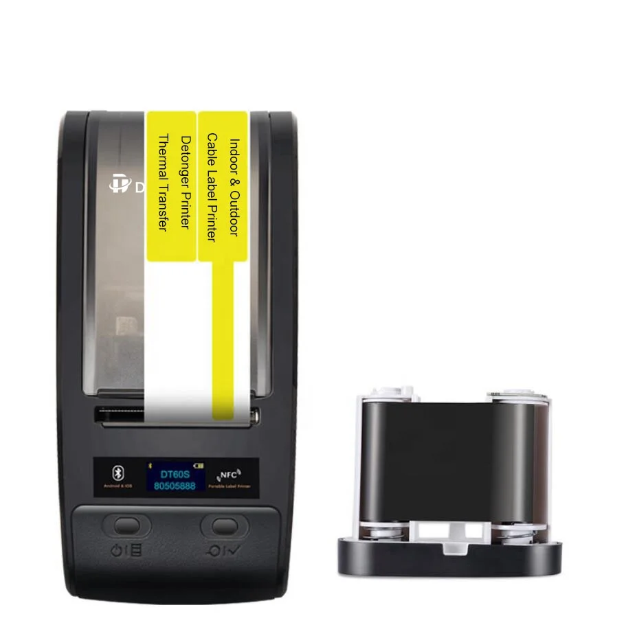 

DETONGER-DT60S Handheld Label Printer Thermal Transfer for Barcode QR Code Label Maker