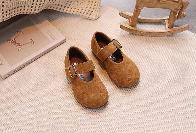 Mädchen Lederschuhe Kleinkinder Ballerinas Prinzessin Süße Kinderschuhe Weiche Schuhe T-Riemen Retro Klassische Kinder-Festtagsschuhe für Partys – Detail 5