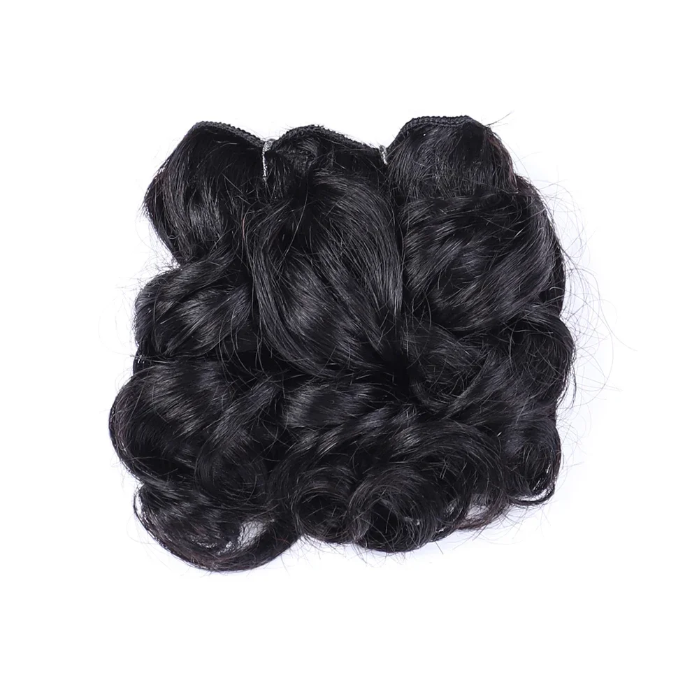 Sleek Brazilian Jerry Curly Human Hair Bundles Romance Curl Highlight Human Hair Weave Bundles Natural Remy Extension