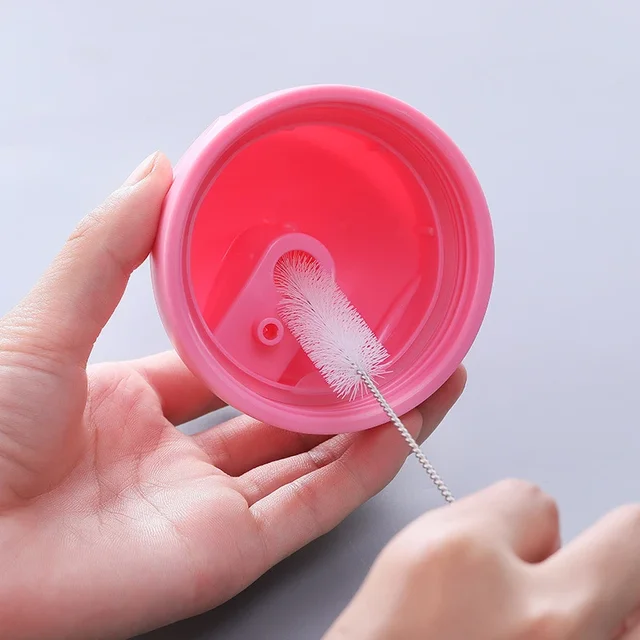 10 pz/set spazzole per la pulizia della cannuccia manico flessibile multifunzione provetta bottiglia di lavaggio della cannuccia detergente spazzola con setole 3