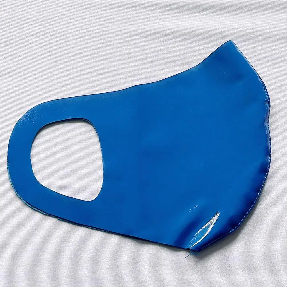 Fashion Decorative Waterproof Mask PU Faux Leather Washable Adult Face Mask