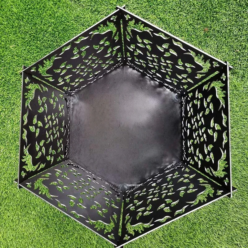 Modern Iron Fire Pit for Outdoor Heater Household Campfire Stand Creative Leisure Portable Outdoor Camping Charcoal Brazier