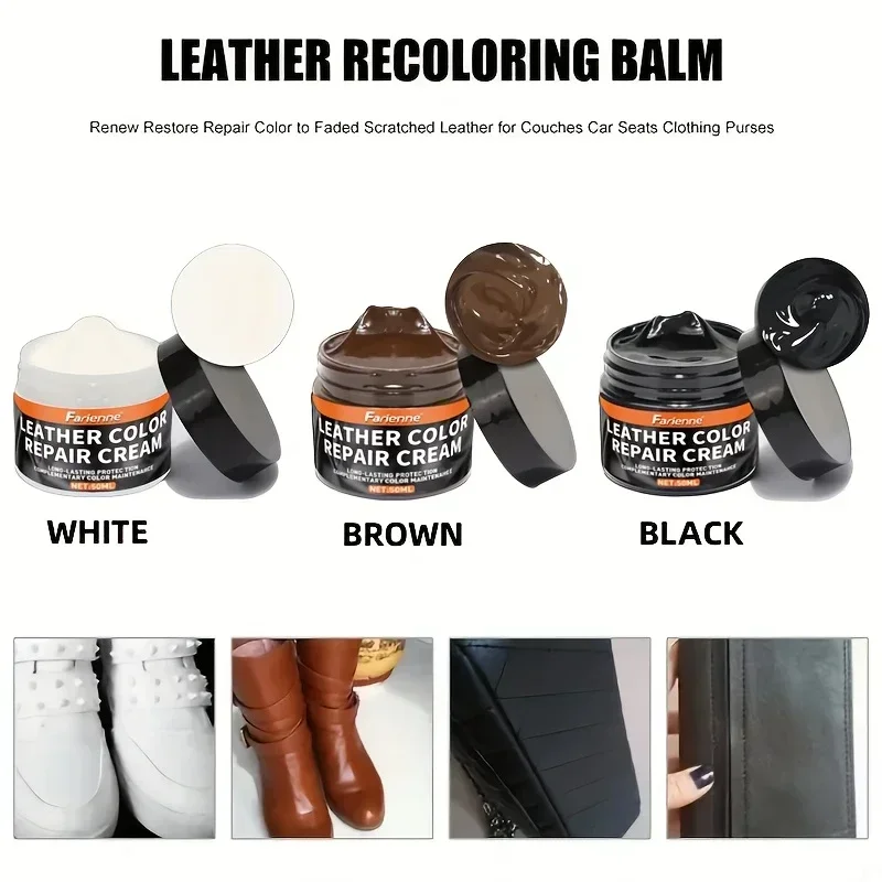 Leather coloring paste-three colors(white,brown,black),suitable for