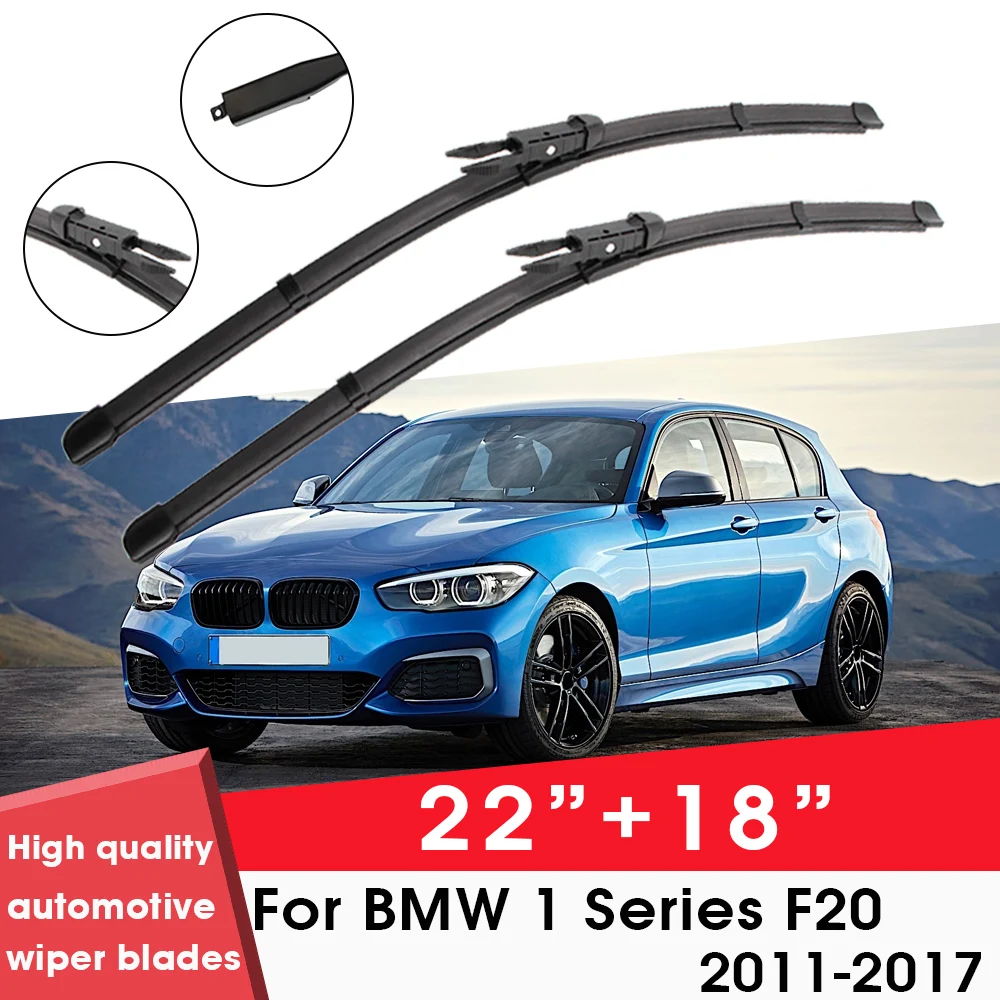 

Car Wiper Blade Blades For BMW 1 Series F20 2011-2017 22"+ 18" Windshield Windscreen Clean Naturl Rubber Cars Wipers Accessories