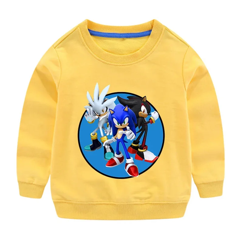 thumbnail image 1 of Suéter Sonics para niño y niña, sudadera de otoño e invierno, jersey de tela estampada, regalo de cumpleaños y Navidad, 1 of 5