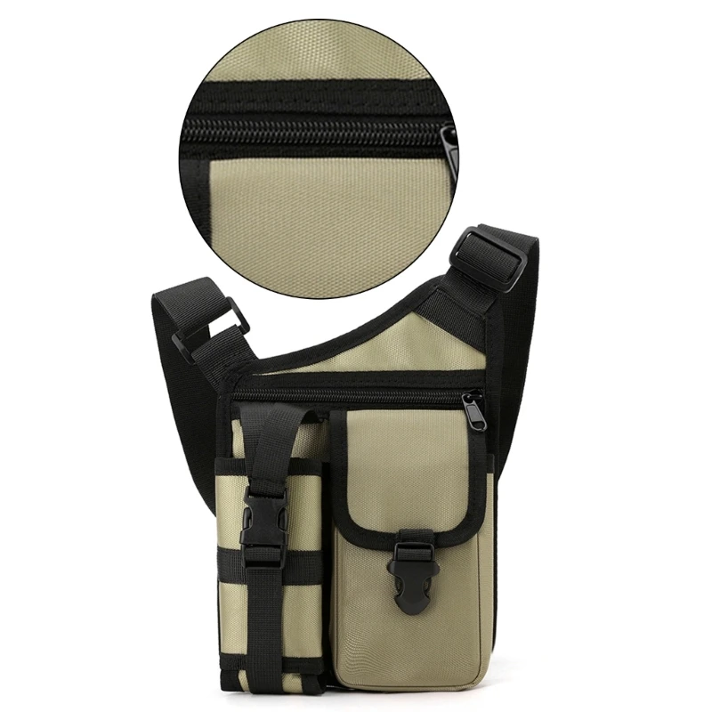 Multifunctional Chest Bag Nylon Crossbody Pack Practical Shoulder Bag for Women