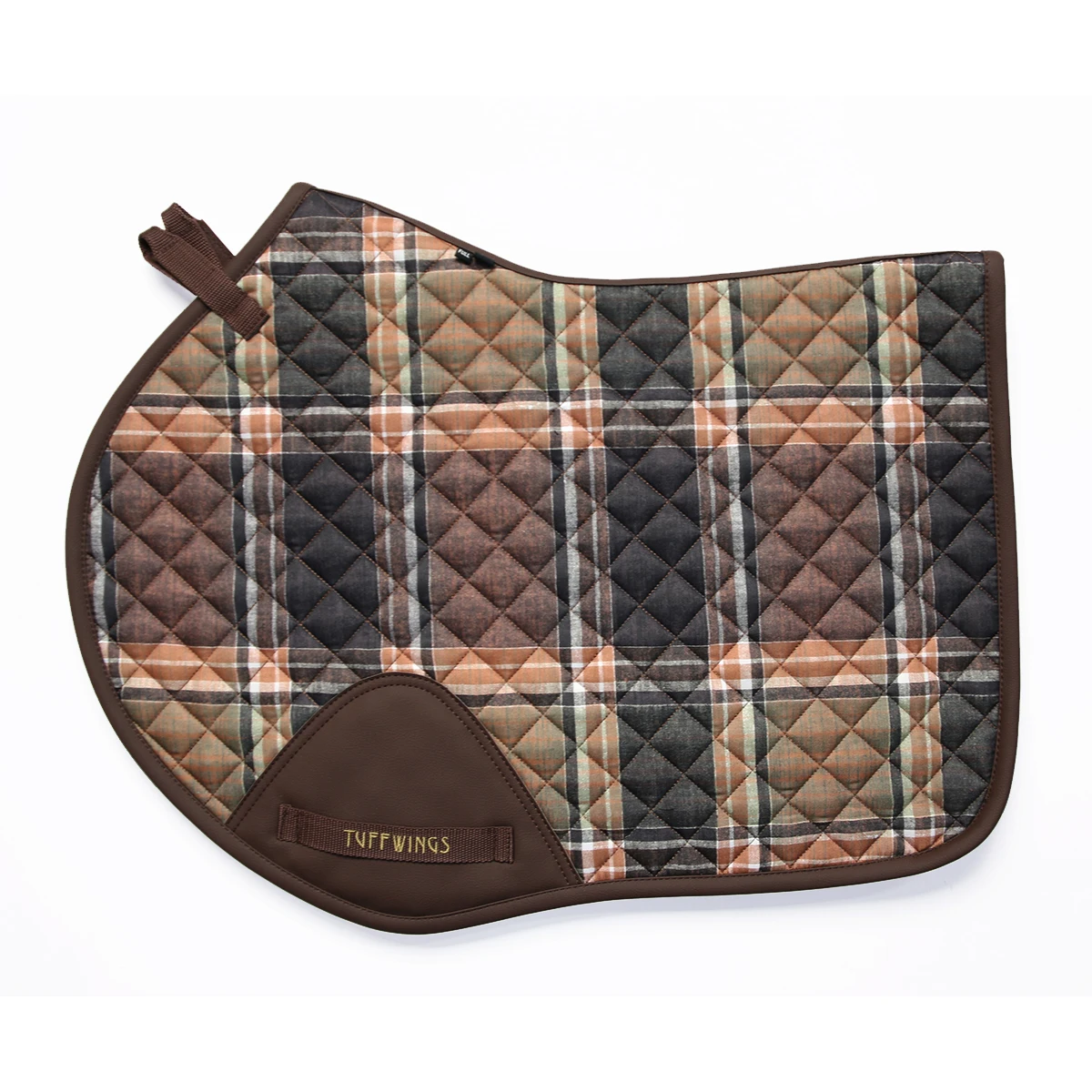 Horse Harness Black Brown Retro Plaid Equestrian Sweat Mat Horse Earmuffs Leggings