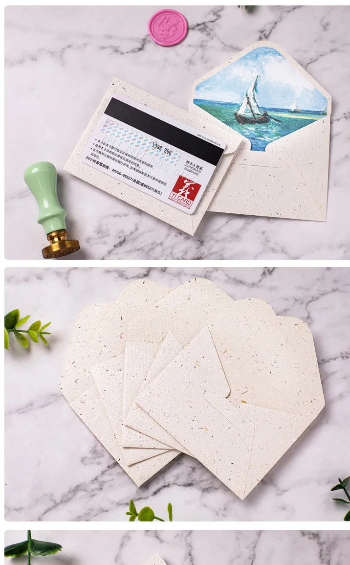 e vegetais Envelopes, Envelopes artísticos para cartas,