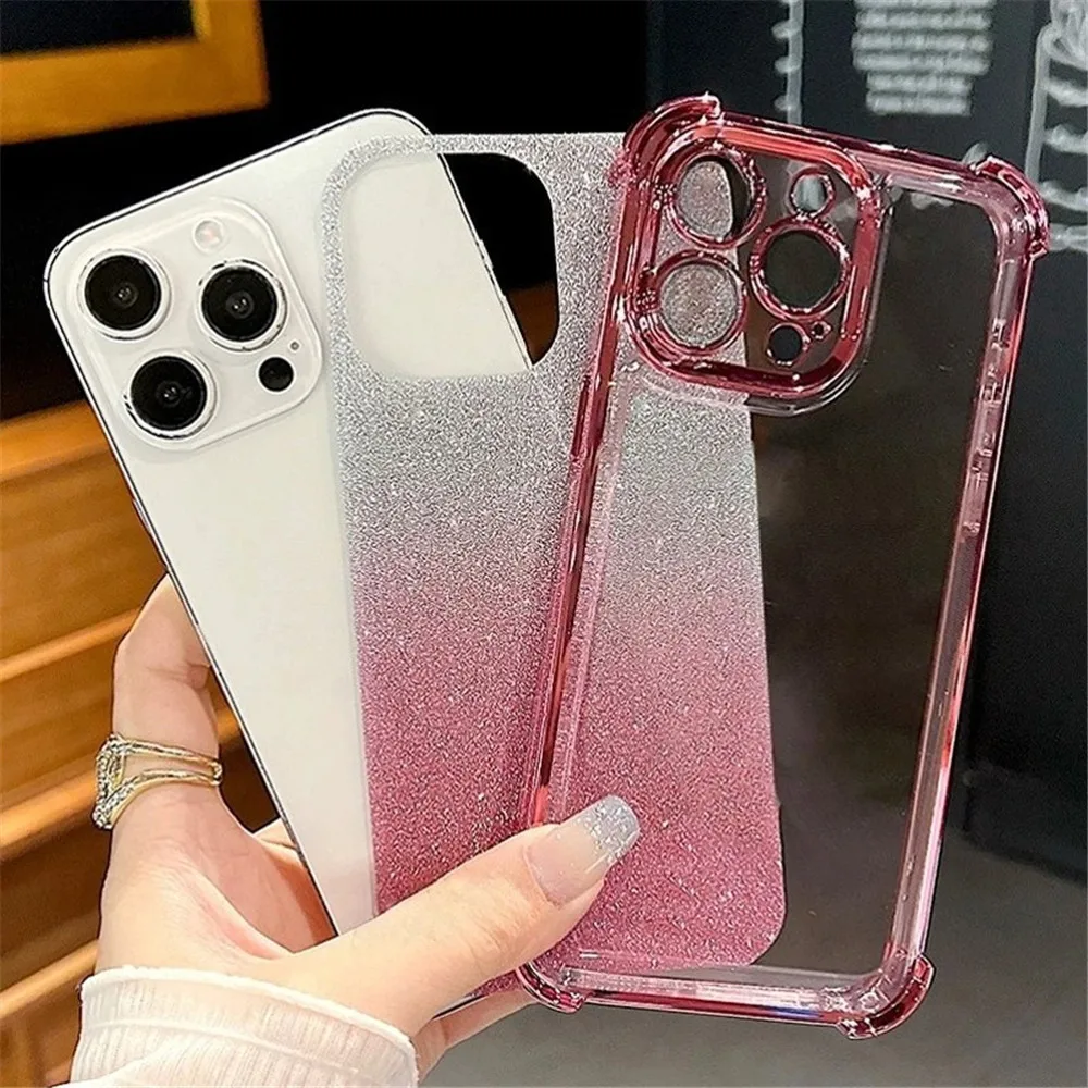 Luxury Glitter Shockproof Phone Case with Lanyard Chain