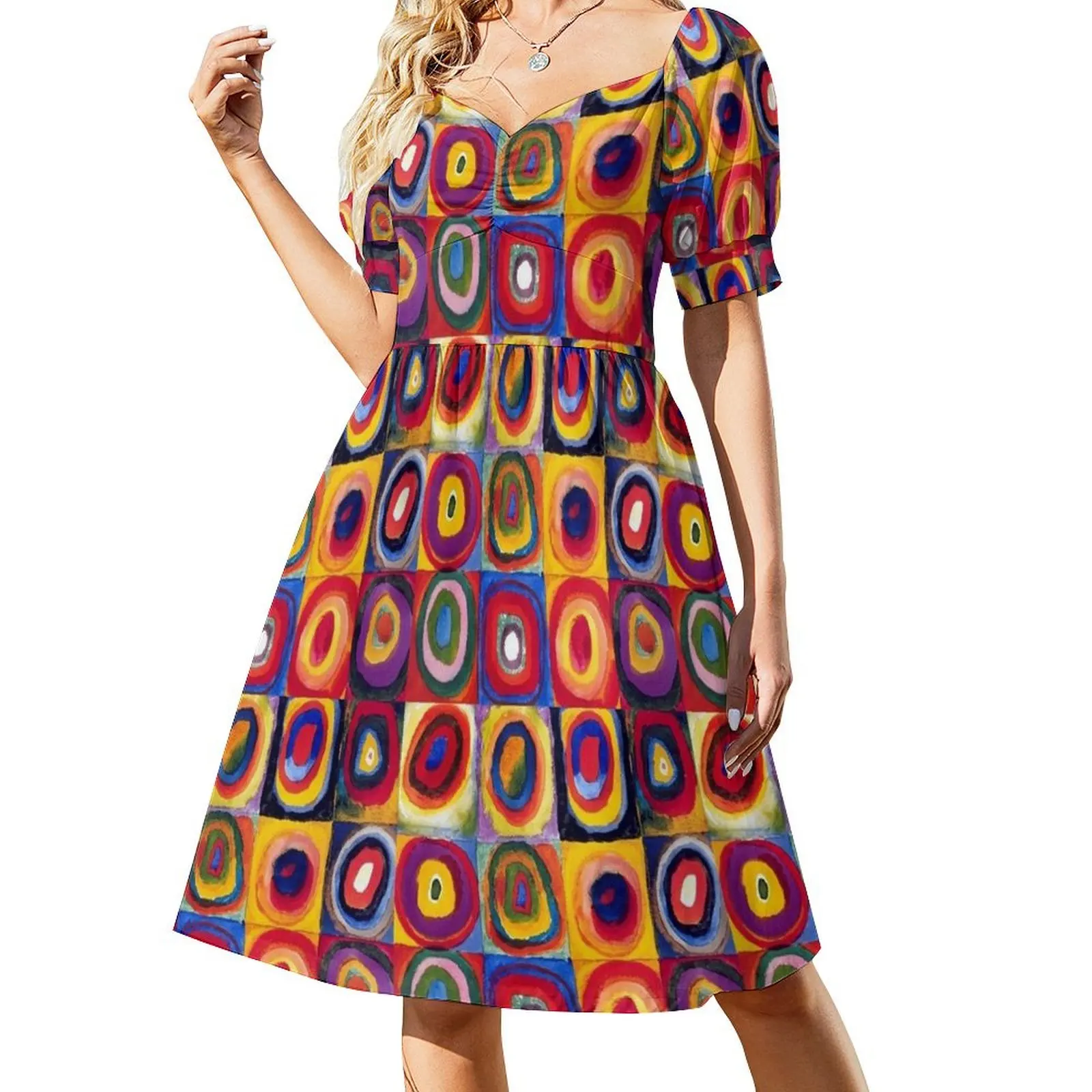 thumbnail image 1 of Wassily Kandinsky - Arte Vestido de manga corta Vestidos Vestidos largos con velo Vestidos largos Vestido, 1 of 7