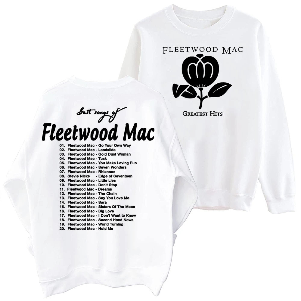 Фото Толстовка Fleetwood-Mac с длинным рукавом и круглым вырезом, большие размеры №2