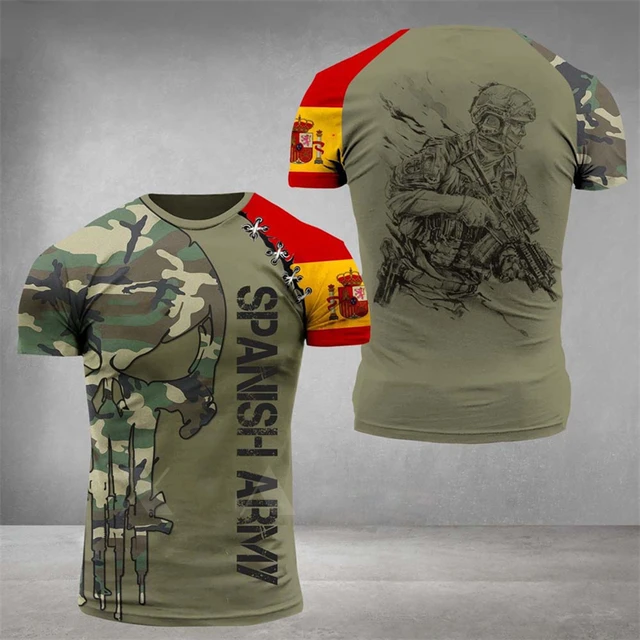 Camiseta Técnica Ejército Español , Algodón De Ocio De Manga Corta -  AliExpress