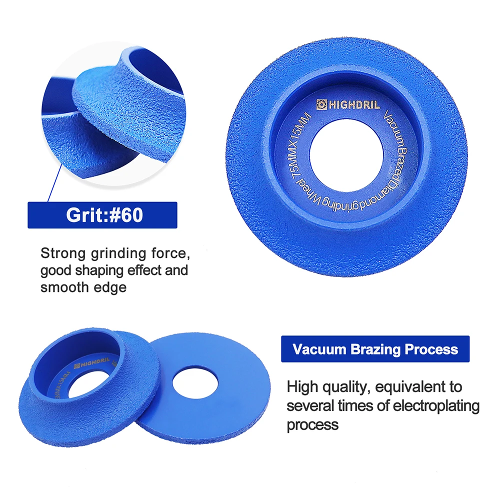 Free Shipping Grinding Wheel Dia75mm Diamond For Masonry Concrete Marble Granite 10/15/20mm Polishing Tools Edge Milling Cutter