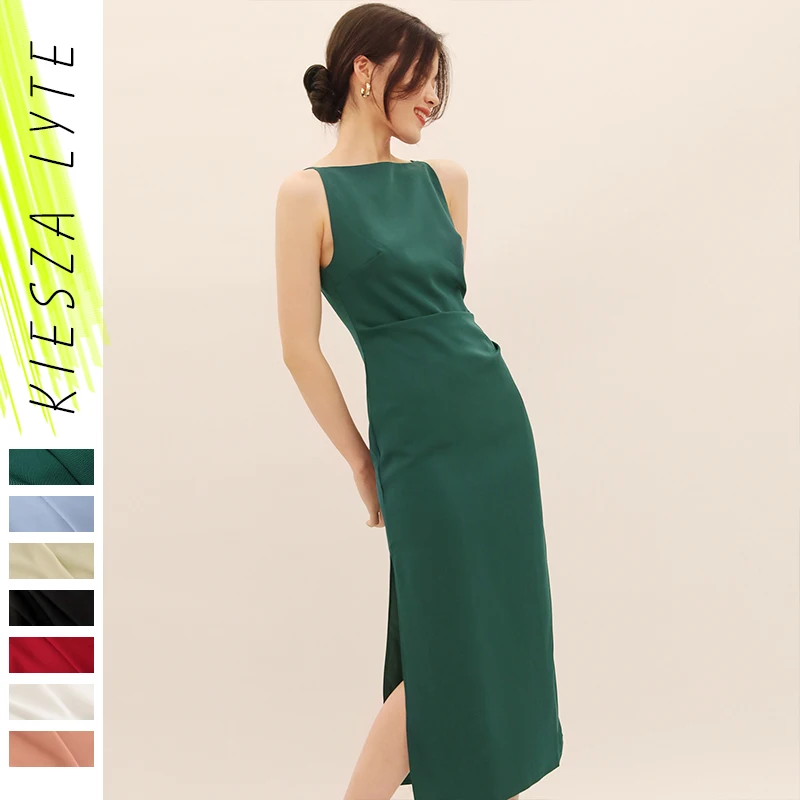 

Элегантное пикантное плиссированное платье миди с разрезом на талии, женские облегающие платья, женское модное вечернее платье, платья, халаты 2024