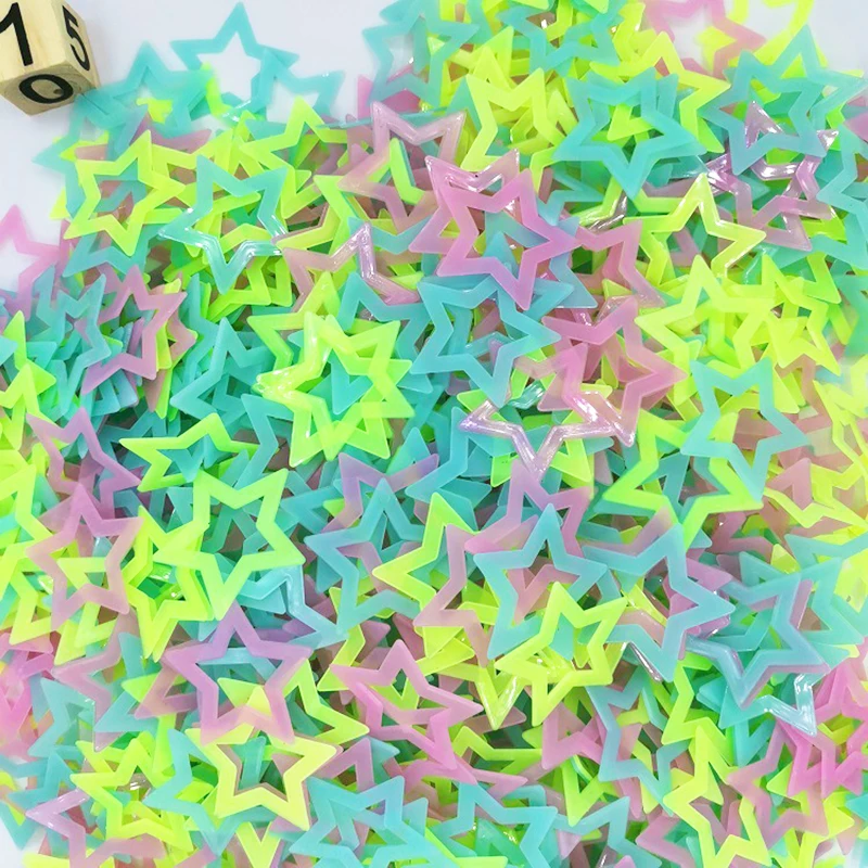 Luminous Wall Stickers 3D Wall Stickers 3D Star and Moon Energy Storage Fluorescent Glow In the dark Luminous on Wall Stickers for Kids Room living room Decal