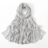 Nouveau Hijabs musulmans pour femmes écharpe mince châles unis Femme Musulman doux Viscose rayonne foulard islamique Turban bandeau 190x85 cm