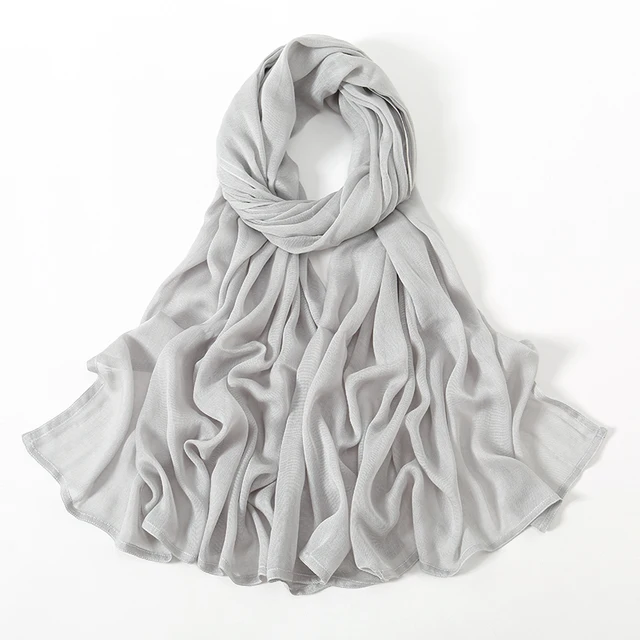 Nouveau Hijabs musulmans pour femmes écharpe mince châles unis Femme Musulman doux Viscose rayonne foulard islamique Turban bandeau 190x85 cm