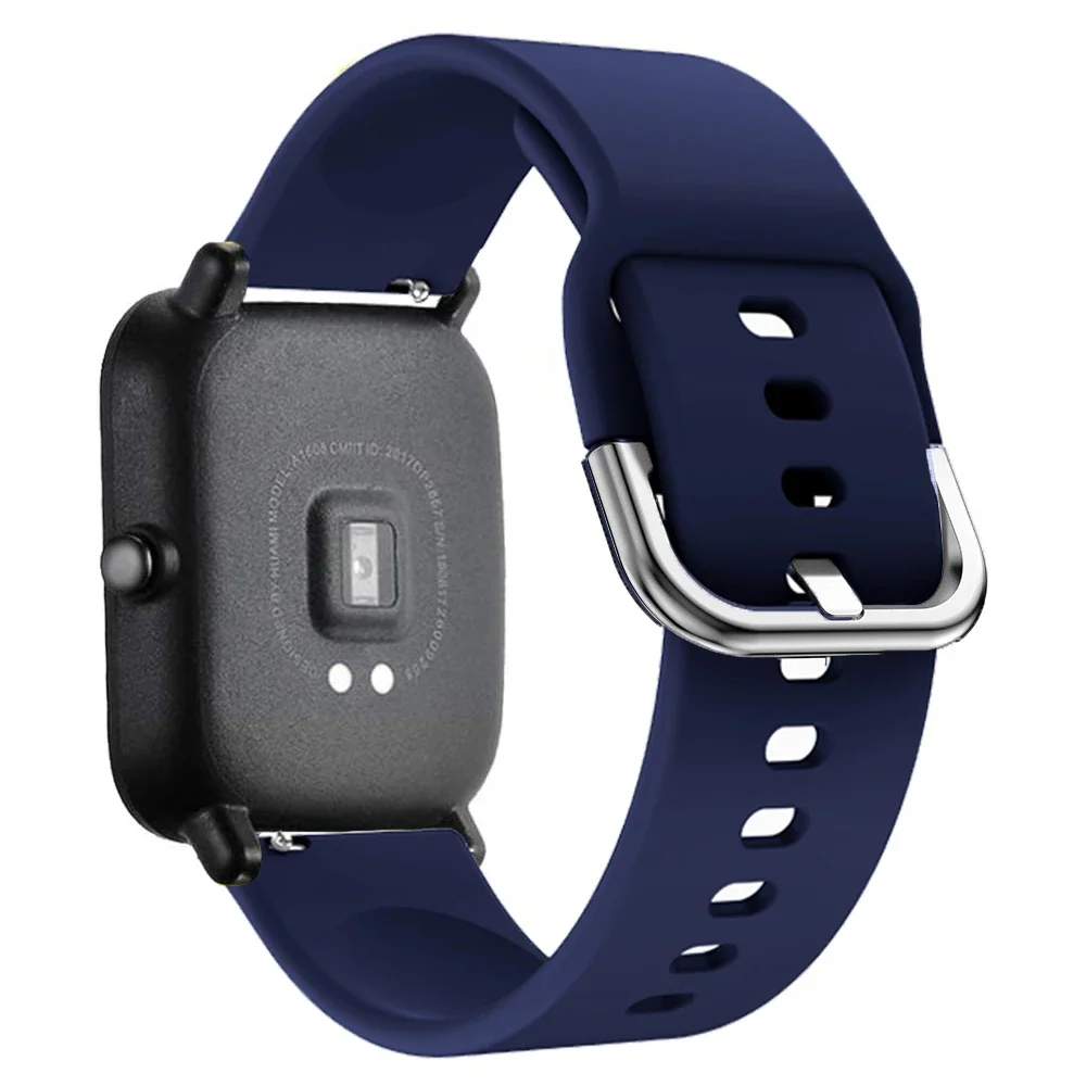 Universal 20mm/22mm Silicone Smartwatch Band Replacement Strap