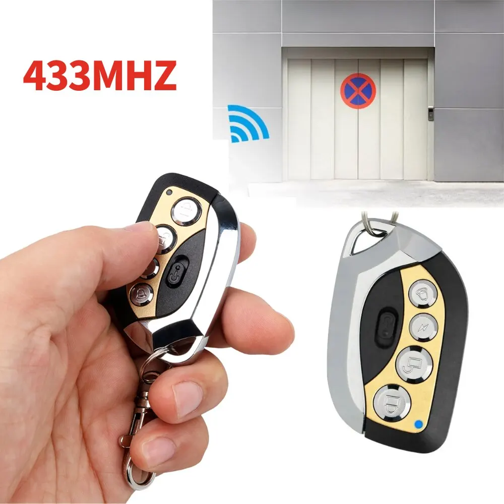 Auto Remote Control Duplicator 433MHZ Control Garage Door Metal Remote Controller For Car Garage Door Electric Curtain 2