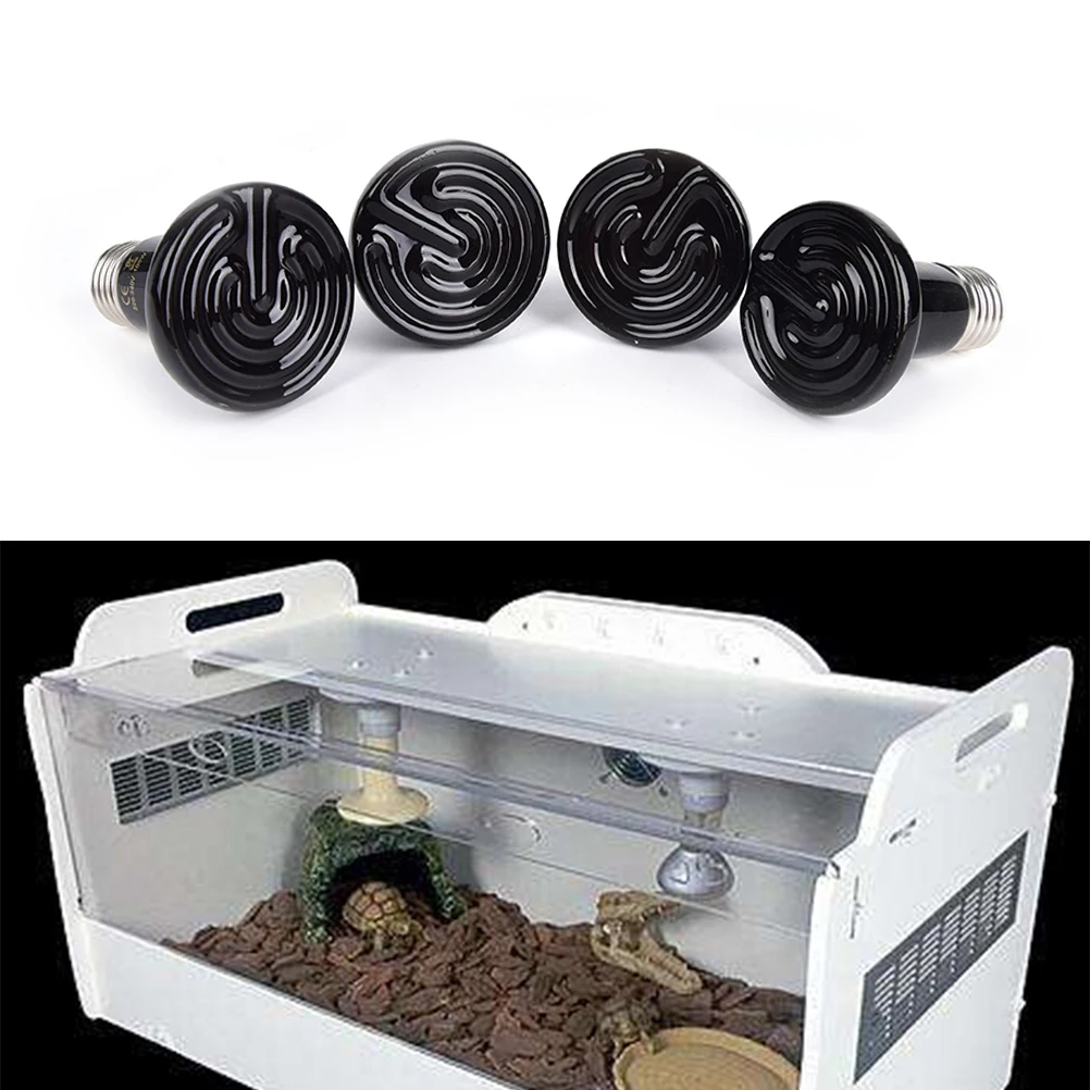 Title 10, 25W / 50W 75W 100W Pet Heating Lamp Black Infra...