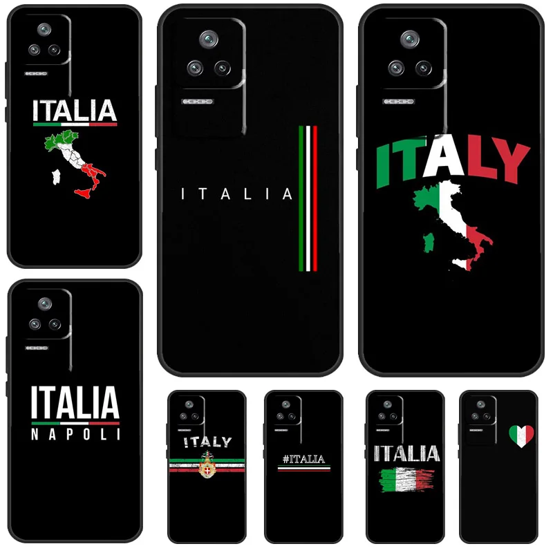 Custodia Bandiera Italia Per Xiaomi 13T 14 Pro 11T 12T 12 13 Lite Poco X6 X3 X4 X5 Pro F3 F5 M5S M6 Pro Cover
