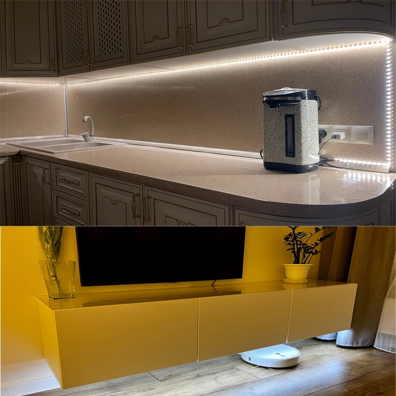 USB LED 스트립 조명 2835 DC5V 스위치 유연한 램프 테이프 리본 TV 데스크탑 컴퓨터 화면 배경 조명 홈 장식