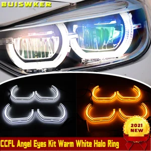 LED Angel Eyes For BMW 3 Series F30 F31 F34 2012-2016 halogen headlight Car Lights Accessories Halo 3D DTM LCI Style Acrylic