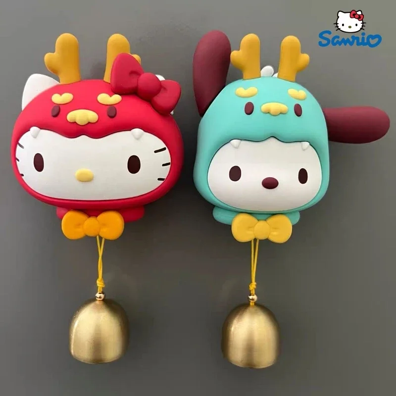 

Новинка Sanrio 2024, колокольчик в стиле фильма «Драконий год», Hello Kitty, Kuromi, почтовый стикер, наклейка на холодильник, аниме модель, кавайная кукла, игрушка