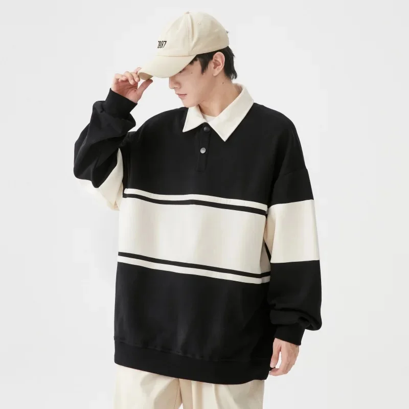 

Autumn Men Sweatshirt Harajuku Hoodie Patchwork Pullover Hip Hop Streetwear Couple's Clothing Sportswear Long Sleeve Loose Tops