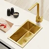 Kitchen Household Sink Gold Single Small 304 Stainless Steel Kitchen Sinks Wash Basin Double Kitchen  Accessories Sinks 3