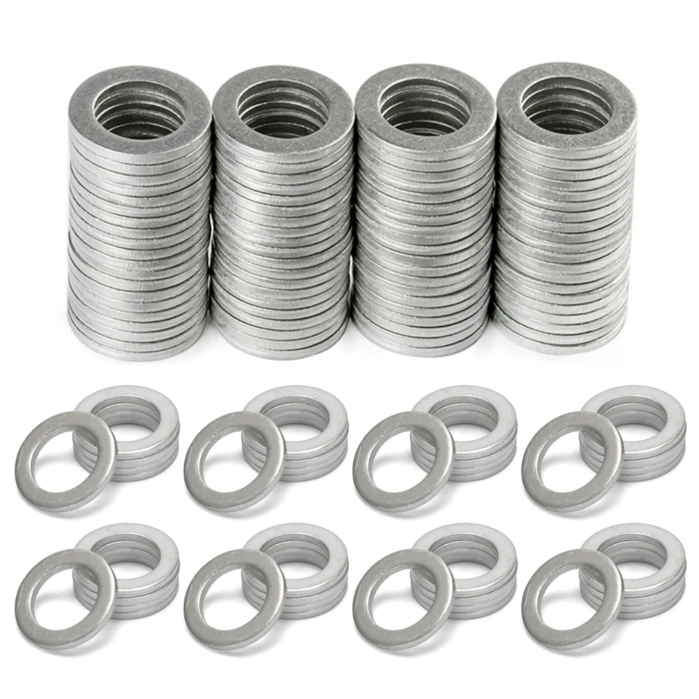 100PCS # 94109-14000 Transmission Oil Drain Plug Crush Washer 14MM for Honda CR-V CRX FIT S2000 for Acura CL EL ILX MDX RLX, oil drain plug gasket,oil drain plug seal washer,sealing washers