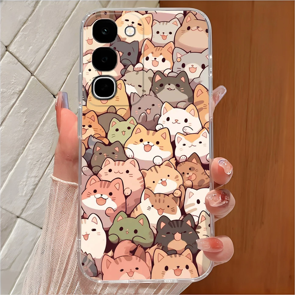 Cute Cartoon Clear Soft TPU Silicone Shockproof Phone Case - Anti-Slip Cover