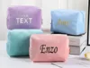 Custom Embroidery Bridesmaid Makeup Bag Personalized Velvet Storage Bag Wedding Anniversary Gift Custom Logo Travel Toiletry Bag 1