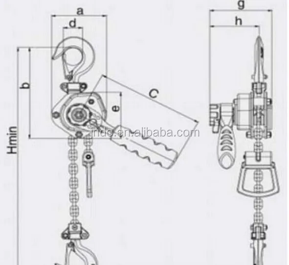 Portable Chain Hoist Light Weight Lifting Equipment 250kg 500kg Manual Lever Chain Block 6